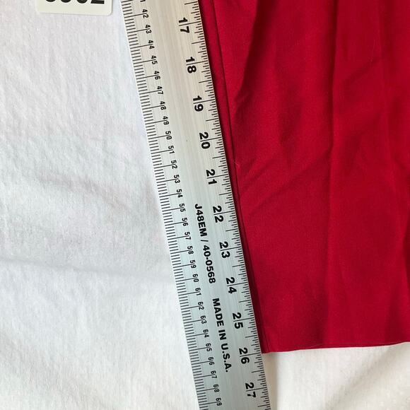 Worthington Women Formal Pants size 18 US High Rise Modern Fit Slim Leg Red - Picture 6 of 11